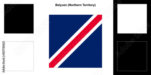 Belyuen (Northern Territory) outline map set