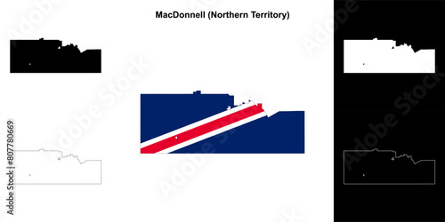 MacDonnell (Northern Territory) outline map set photo