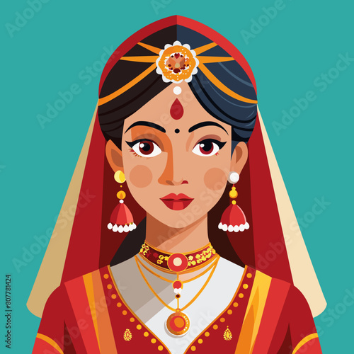 The Indian Bride's Resplendent Red Saree, Adorned with Exquisite Jewelry and Ornate Hairstyles, Indian bride ,Indian women , RED , sindhur, glow ,lengha,mehendi