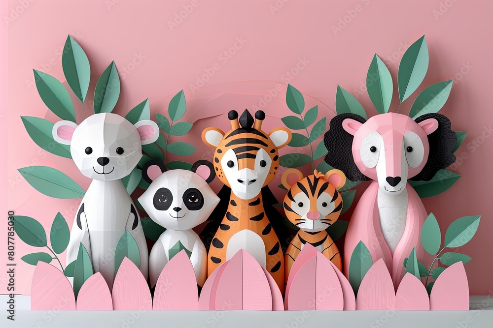 Diverse Ecosystems: 3D Clipart Animals in Natural Habitats Collection