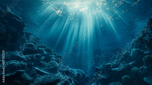 幻想的な深海の景色