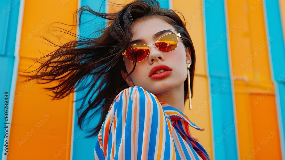 Fototapeta premium beautiful girl glamorous image style fashion