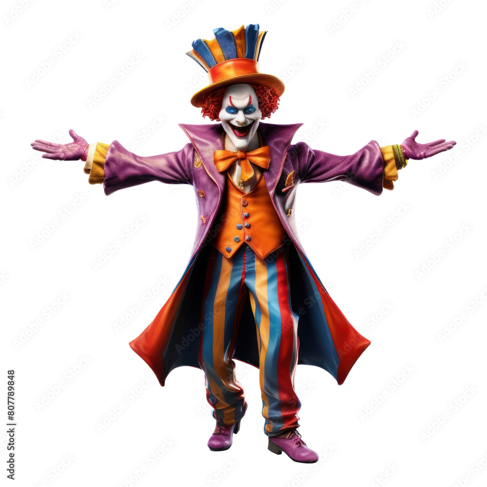 Obraz premium PNG Circus costume joker adult.