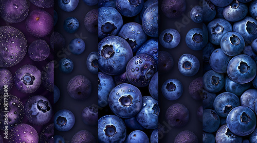 Seamless Blueberry Patterns