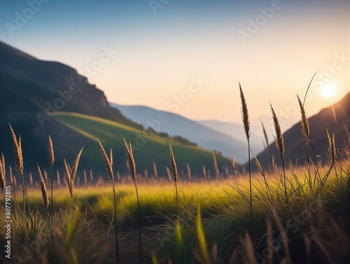 sunset in the mountains