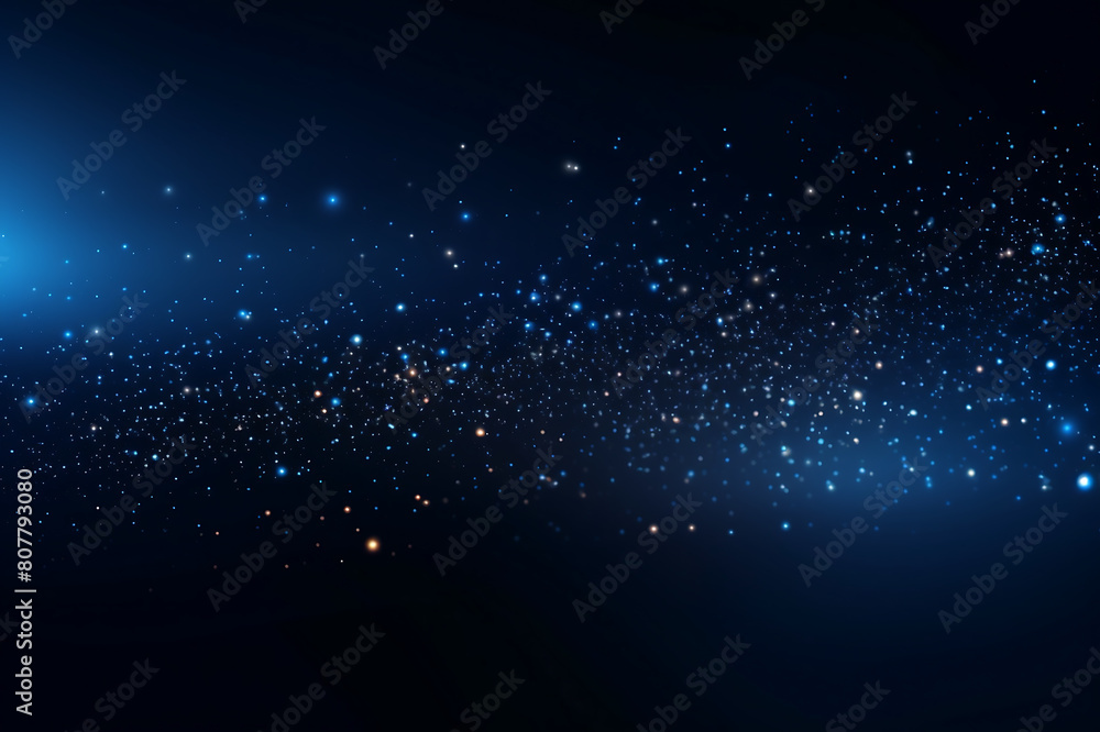 abstract blue background with glowing lines and particles. vector illustration.
