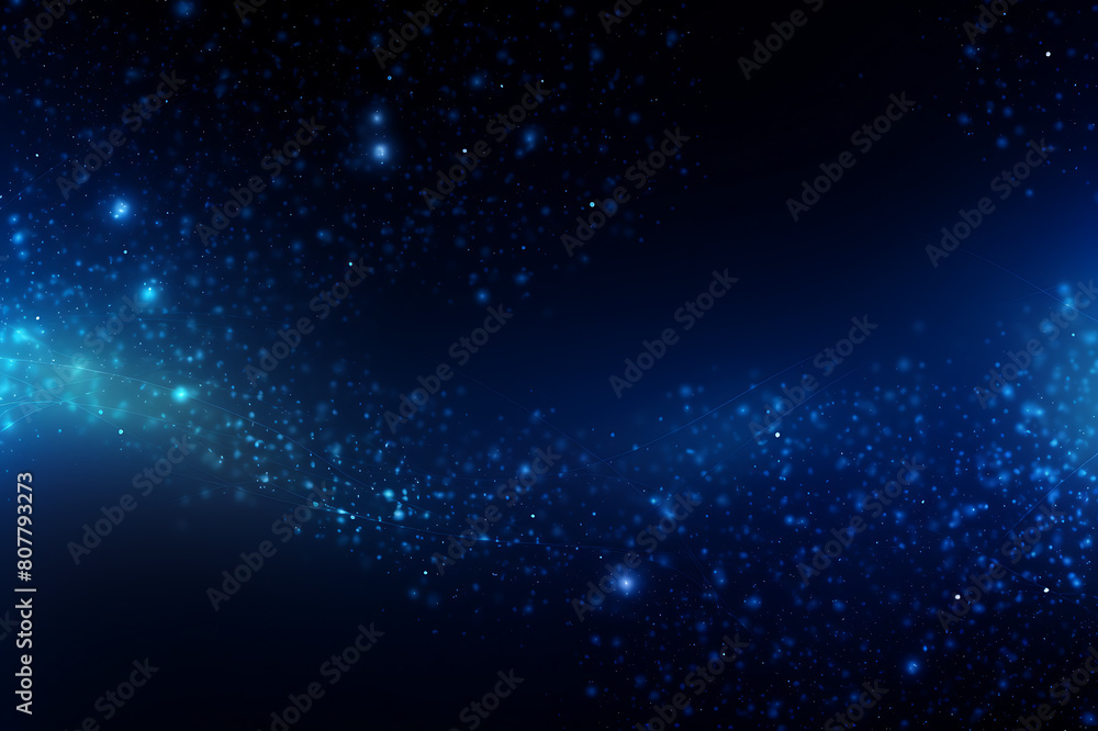 abstract blue background with glowing lines and particles. vector illustration.