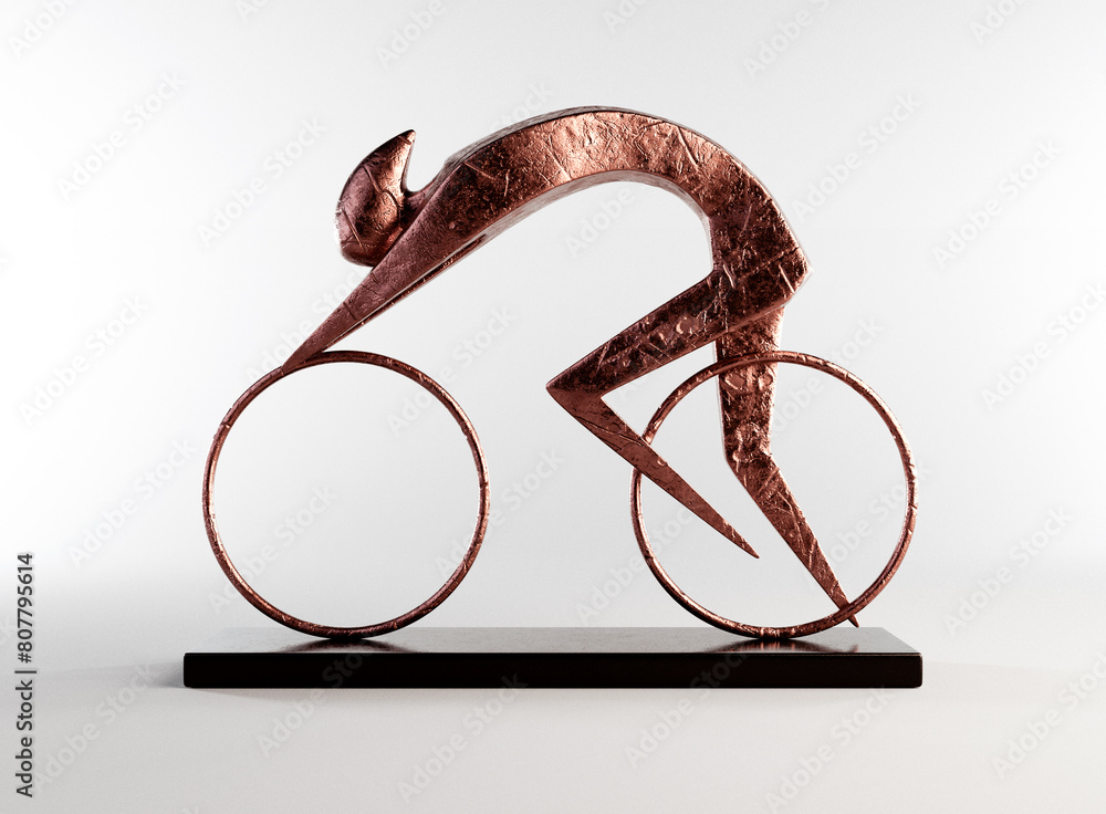 Abstract Bronze Cyclist Sculpture Abstract Bronze Cyclist Sculpture