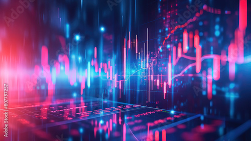 Wallpaper Mural Stock market forex trading graph candlestick chart suitable financial investment concept Torontodigital.ca