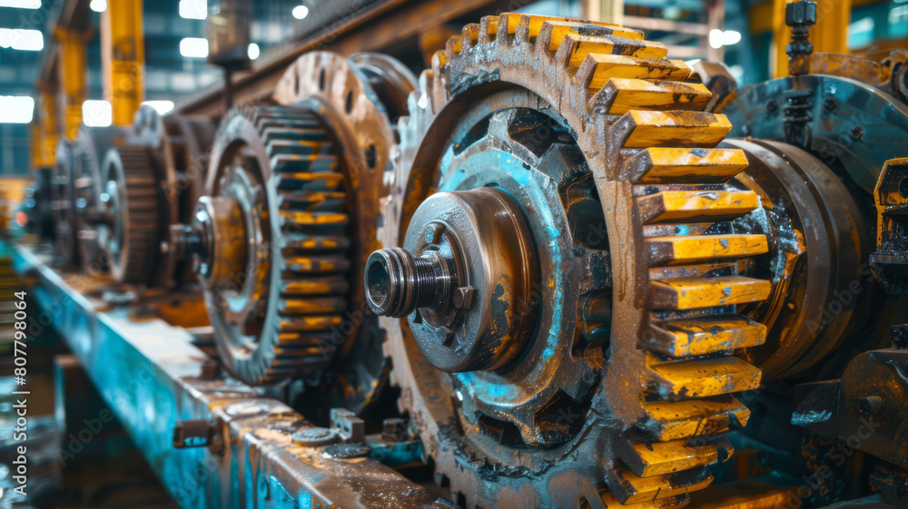 close-up of automobile engine or transmission steel gear box close-up of automobile engine or transmission steel gear box