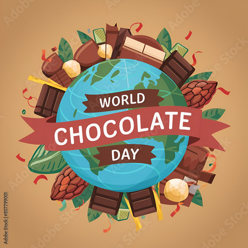  Indulge in Sweetness  Vibrant Chocolate World Graphic for Social Media 