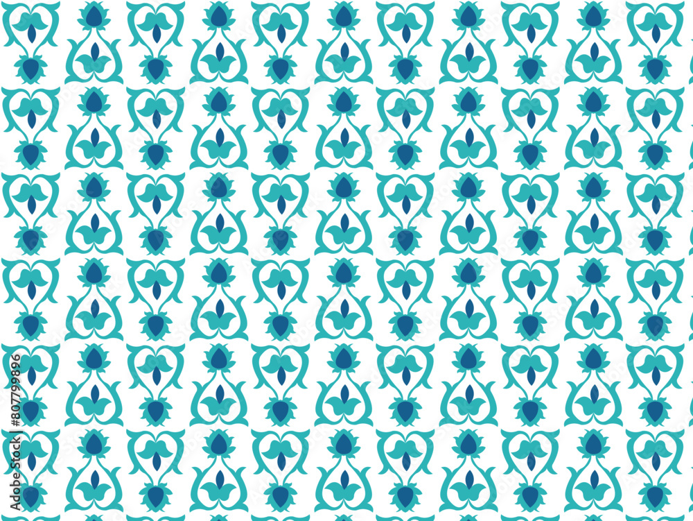 Fototapeta premium Lotus Flower ornate tradition pattern