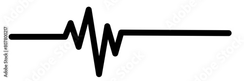 Vector illustration of heart pulse on a white background.