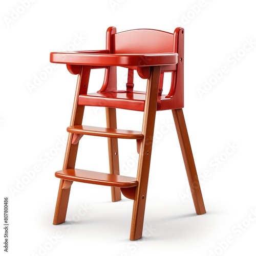 High chair brickred photo