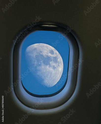 View from the porthole at moon.