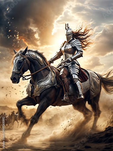 A Painting of a Chariot of Steel: Knight Charges with Unflinching Resolve