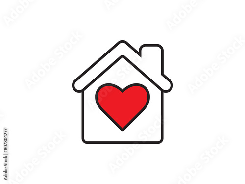 Icon a house representation, isolated against a clean background. This simple vector symbol evokes a sense of warmth and security, embodying the concept of home.