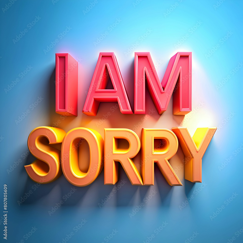 Lettering I am so sorry Lettering I am so sorry