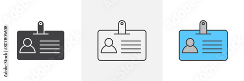 ID Tag Icon Set. Icons for Displaying Identification and Access Permissions.