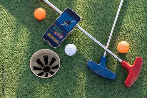mini golf sports betting on a smartphone