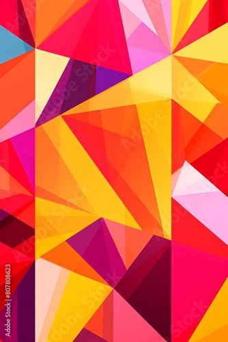 Vibrant multicolored geometric abstract background, vertical banner
