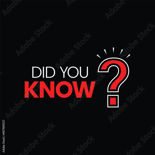 Did you know geometric message bubble with light vector image for social media 
