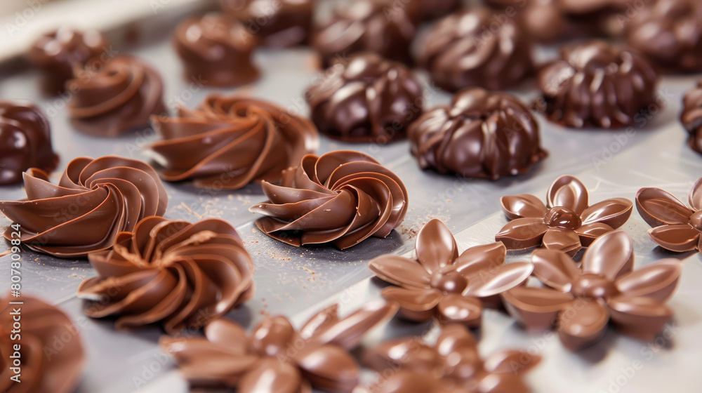 Creating floral chocolate decorations for sweets and cakes Creating floral chocolate decorations for sweets and cakes