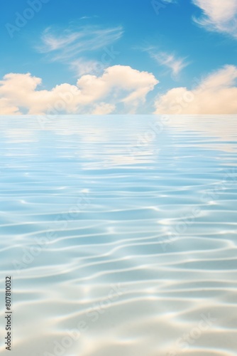 Surreal minimalist vertical banner with a serene pink and blue palette featuring a calm ocean and a large sun against a gradient sky, perfect for meditation and relaxation themesCalm, ocean, sun, 