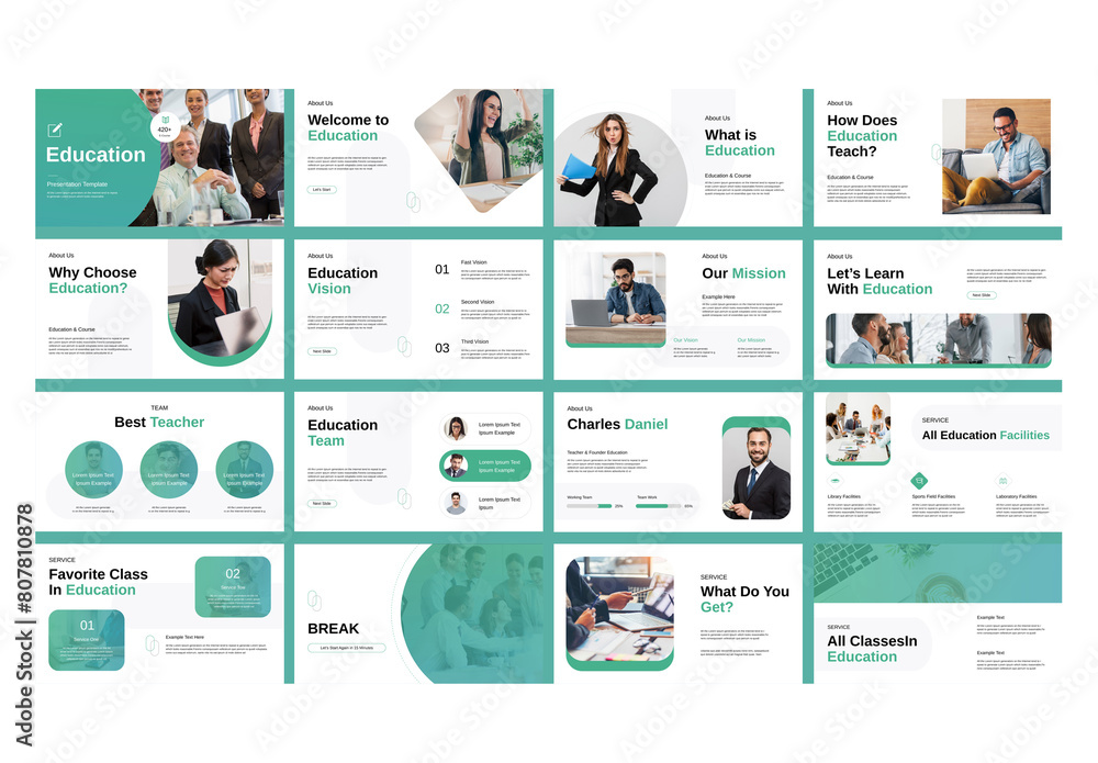 Educational Presentation Examples Education Presentation Template Stock Template | Adobe Stock