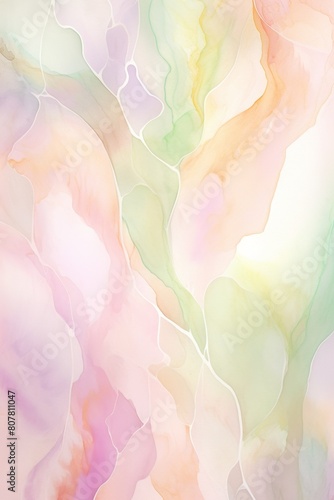 Abstract pastel fluid art illustration with smooth transitions in pink, yellow, and white colors, ideal for backgrounds and bannersAbstract art, pastel colors, fluidity, design, tranquility