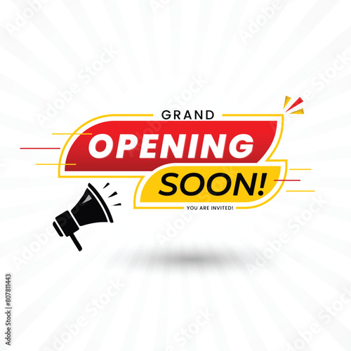 vector Grand Opening soon Premiere banner
