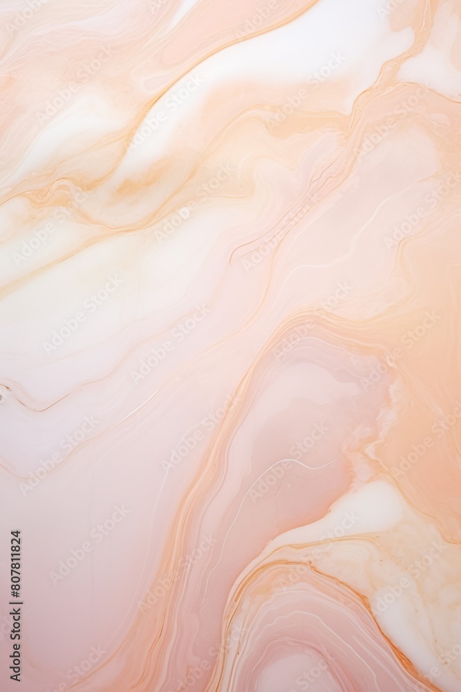 Elegant vertical marbled background with swirling pink and golden hues, ideal for luxurious design and decor