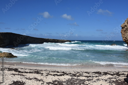 Large Waves Rolling Ashore at Boca Prins in Aruba