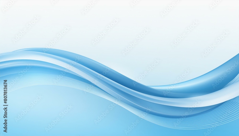 Dreamy Flow: Abstract 3D Wave in Blue and White Dreamy Flow: Abstract 3D Wave in Blue and White