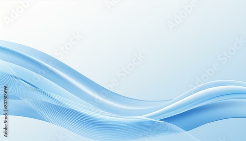 Dreamy Flow: Abstract 3D Wave in Blue and White