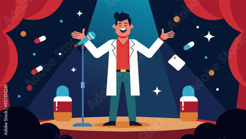 A comedian takes the stage and delivers a set full of witty and unconventional material with ketamine therapy enhancing their ability to think outside.