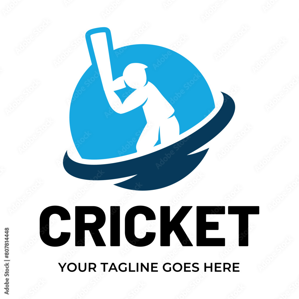 Cricket logo vector template design Cricket logo vector template design