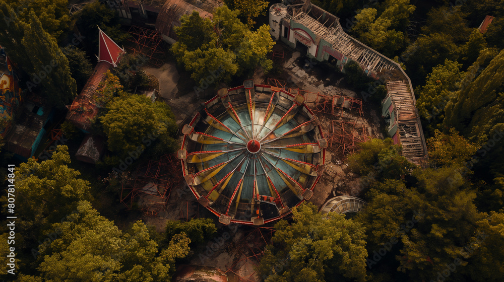 ruined amusement park
