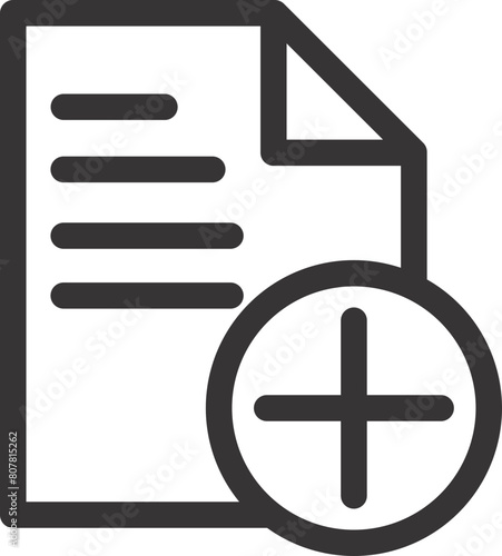 page icon with plus sign