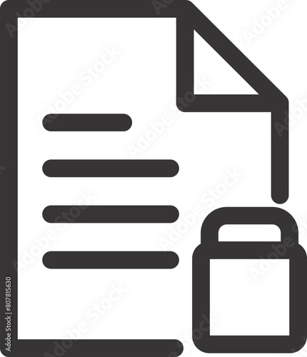 paper icon with lock sign