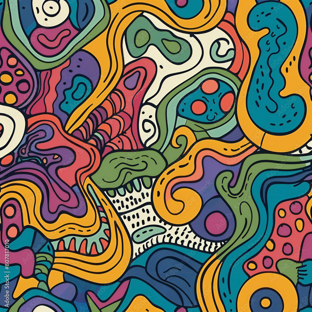 doodle seamless pattern