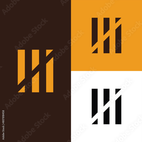 modern letter H logo, simple letter H logo.