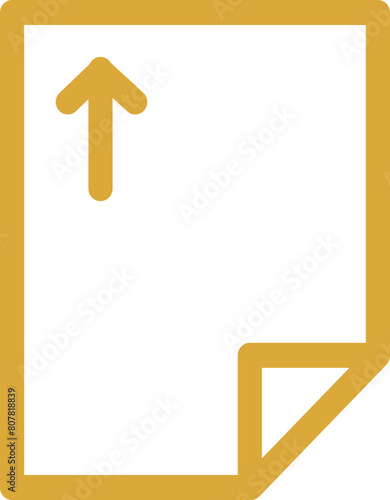 notebook page icon with folded corner