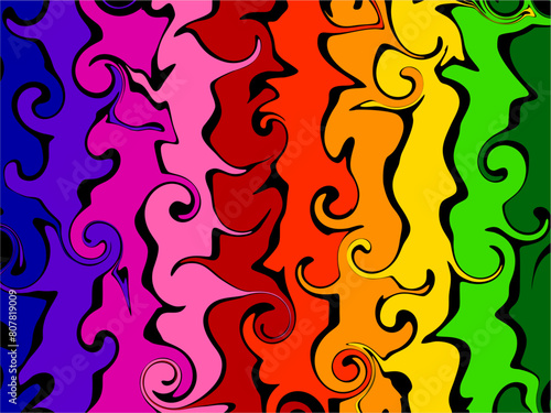 seamless pattern with flames