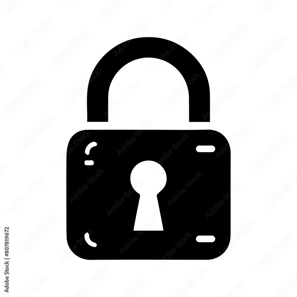 unique padlock icon, black and white, vector unique padlock icon, black and white, vector