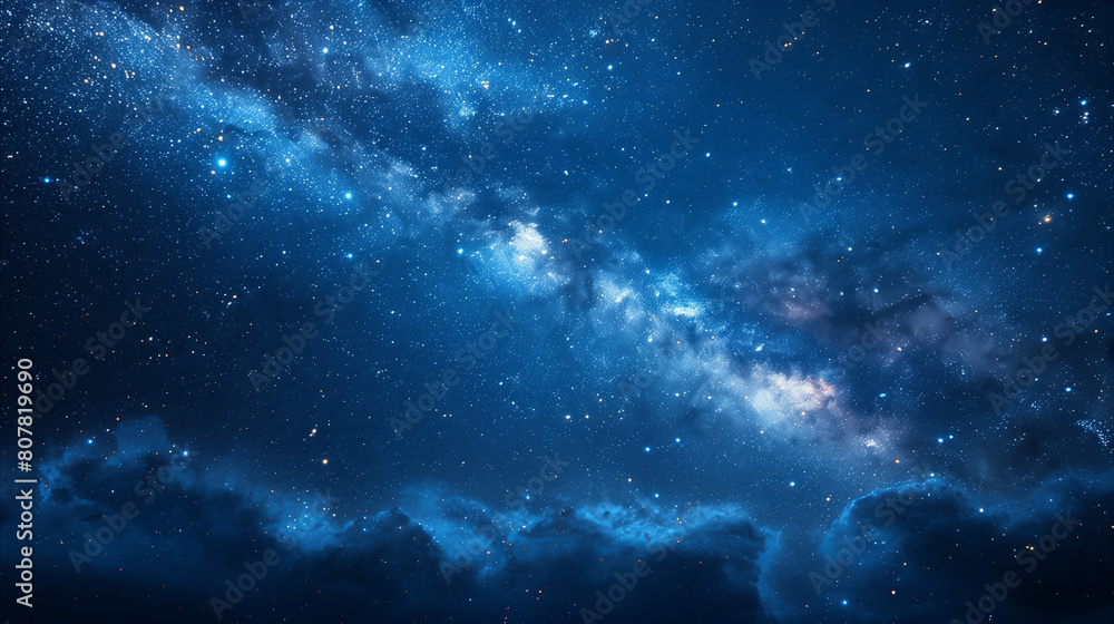 Starry sky, clear Milky Way, magical atmosphere Starry sky, clear Milky Way, magical atmosphere