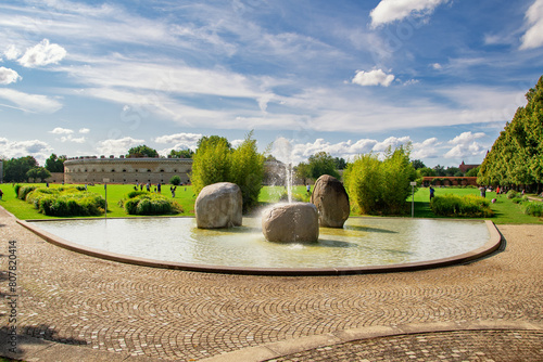 beautiful summer view in the park, Ingolstadt 