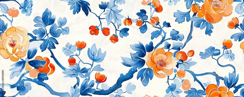 Seamless Pattern of Watercolor Seamless Pattern of Watercolor