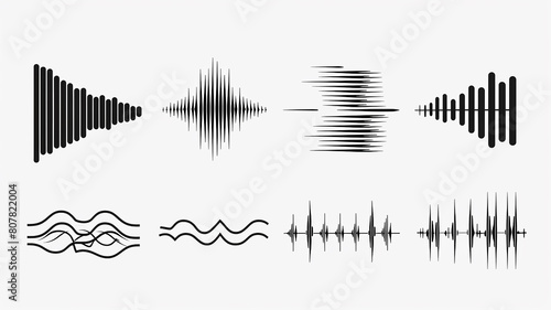 A set of different graphs on a white background