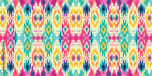 Seamless batik pattern,Seamless tribal batik pattern,and Seamless colorful pattern resemble ethnic boho, Aztec,and ikat styles.designed for use in wallpaper,fabric,curtain,carpet,Batik Embroidery